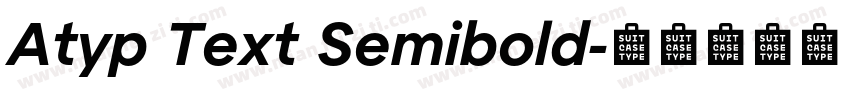 Atyp Text Semibold字体转换